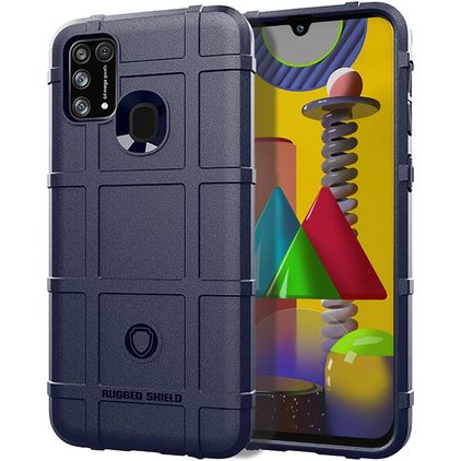 Mobigear Rugged Shield Coque Xiaomi Redmi 9C Coque arrière en TPU Souple Anti-Chocs - Bleu