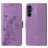 Mobigear Flowers Housse Samsung Galaxy A17 Etui Porte-Monnaie - Violet