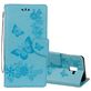 Mobigear Butterfly Housse Samsung Galaxy A8 (2018) Etui Porte-Monnaie - Bleu