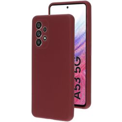 Mobiparts Samsung Galaxy A53 Silicone Coque arrière - Plum Red