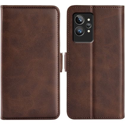 Mobigear Slim Magnet Housse Realme GT2 Pro Etui Porte-Monnaie - Marron