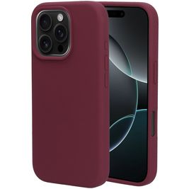Mobiparts Coque iPhone 16 Pro Coque arrière en Silicone - Plum Red