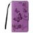 Mobigear Butterfly Housse Samsung Galaxy A8 (2018) Etui Porte-Monnaie - Violet