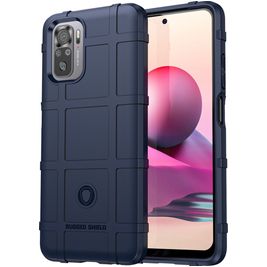 Mobigear Rugged Shield Coque POCO M5s Coque arrière en TPU Souple Anti-Chocs - Bleu