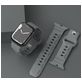 Mobigear Sport Armor Bracelet Silicone Apple Watch Fermeture à clou et passant - 42/41/40/38 mm - Gris