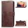 Mobigear Clover Housse iPhone 7 Etui Porte-Monnaie - Marron