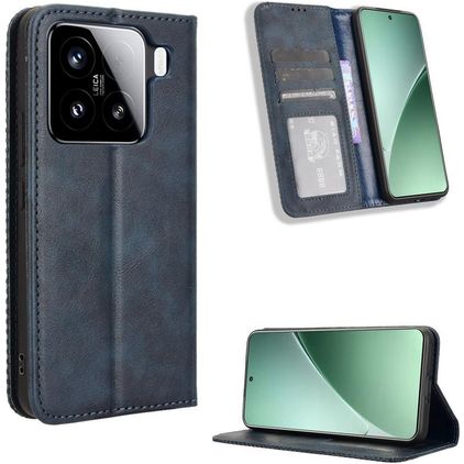 Mobigear Sensation Housse Xiaomi 15 Pro Etui Porte-Monnaie - Bleu