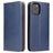 Fierre Shann Art Housse iPhone 12 Mini Etui Porte-Monnaie - Bleu