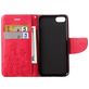 Mobigear Flowers Housse iPhone SE (2020) Etui Porte-Monnaie - Magenta