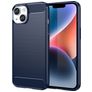 Mobigear Brushed Slim Coque iPhone 15 Coque arrière en TPU Souple - Bleu