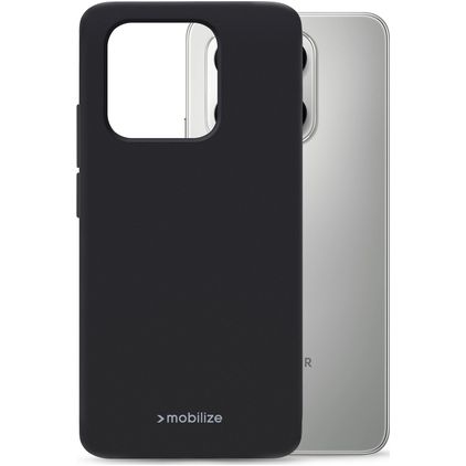 Mobilize Rubber Gelly Coque HONOR 400 Smart Coque arrière en TPU Souple - Noir