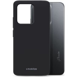 Mobilize Rubber Gelly Coque POCO C85 Coque arrière en TPU Souple - Noir