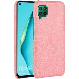 Mobigear Croco Coque Huawei P40 Lite Coque arrière Rigide - Rose