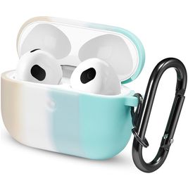 Mobigear Colors Coque Apple AirPods 3 Coque en Silicone Souple - Blanc / Vert