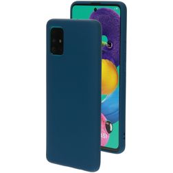 Mobiparts Coque Samsung Galaxy A51 Coque arrière en Silicone - Blueberry Blue