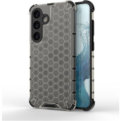 Mobigear Honeycomb Coque Samsung Galaxy S24 Coque arrière Rigide Anti-Chocs - Noir