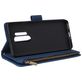 Mobigear Zipper Housse OnePlus 8 Pro Etui Porte-Monnaie - Bleu