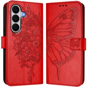 Mobigear Butterfly Housse Samsung Galaxy A27 Etui Porte-Monnaie - Rouge