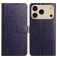 Mobigear Flowers Housse iPhone 17 Pro Etui Porte-Monnaie - Violet