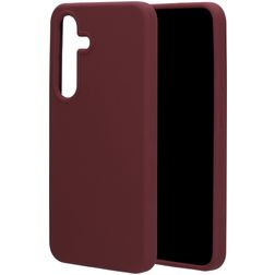 Mobiparts Coque Samsung Galaxy S25 Coque arrière en Silicone - Plum Red