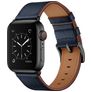 Mobigear Firenze Bracelet Cuir Apple Watch Fermeture boucle ardillon - 49/46/45/44 mm - Dark Blue