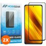Mobigear Premium POCO X3 Verre trempé Protection d'écran - Compatible Coque - Noir (Lot de 2)