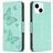 Mobigear Butterfly Housse iPhone 15 Etui Porte-Monnaie - Vert