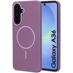 Mobiparts Slim Line Samsung Galaxy A36 MagSafe Plastique rigide Coque arrière - Imperial Purple