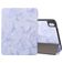 Mobigear Tri-Fold Marble Coque iPad 11 (2025) Etui + Porte-crayon - Violet