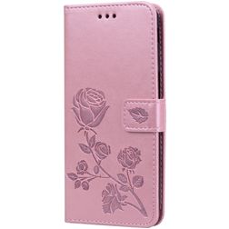 Mobigear Roses Housse Samsung Galaxy J6 Plus Etui Porte-Monnaie - Rose doré