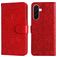 Mobigear Sunflower Housse Samsung Galaxy A37 Etui Porte-Monnaie - Rouge