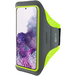 Mobiparts Comfort Fit Brassard Téléphone Samsung Galaxy S20 Brassard Coque de Sport en Neoprène - Neon Green
