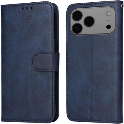 Mobigear Wallet Housse iPhone 17 Pro Max Etui Porte-Monnaie - Bleu