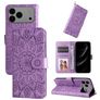 Mobigear Sunflower iPhone 18 Pro Max Étui Portefeuille - Violet