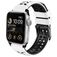 Mobigear Aero Armor Bracelet Silicone pour Apple Watch Fermeture boucle ardillon - 49/46/45/44 mm - Noir / Blanc