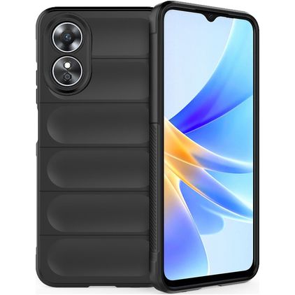 Mobigear Bumpy OPPO A17 TPU souple Coque arrière - Noir
