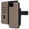 Mobiparts Housse iPhone 16e Etui avec Coque Détachable en Cuir Véritable Porte-Monnaie - Taupe