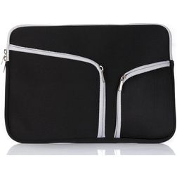 Mobigear Double Zipper Pochette Ordinateur portable en Neoprène 12 Pouces Housse ordinateur - Noir