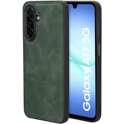 Mobiparts Classic Samsung Galaxy A17 MagSafe TPU / Similicuir Coque arrière - Emerald Green