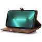 Mobigear Zipper Housse iPhone 14 Pro Etui Porte-Monnaie - Marron