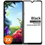 Mobigear Premium LG K40s Verre trempé Protection d'écran - Compatible Coque - Noir (Lot de 2)