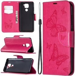 Mobigear Butterfly Housse Xiaomi Redmi Note 9 Etui Porte-Monnaie - Magenta