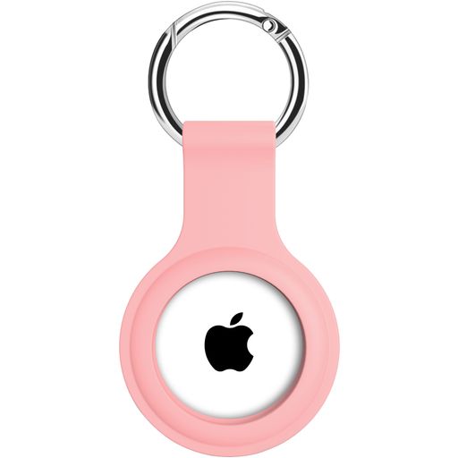 Xccess Keychain Coque Apple AirTag Porte-clés en Silicone Souple - Rose