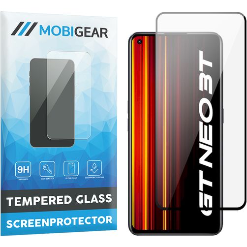 Mobigear Premium Realme GT Neo 3T Verre trempé Protection d'écran - Compatible coque - Noir