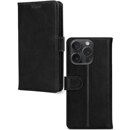 Mobilize Premium Gelly Wallet Housse iPhone 15 Pro Etui Porte-Monnaie - Noir
