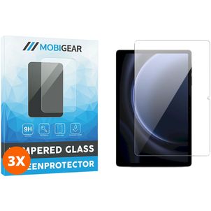 Mobigear Samsung Galaxy Tab S9 FE Plus Verre trempé Protection d'écran - Compatible Coque - Noir (Lot de 3)