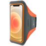 Mobiparts Comfort Fit Brassard Téléphone iPhone 12 Mini Brassard Coque de Sport en Neoprène - Neon Orange