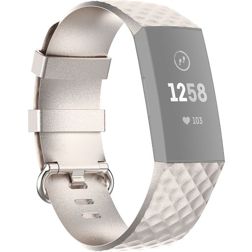 Mobigear Cross Bracelet Silicone Fitbit Charge 4 Fermeture boucle ardillon - Lumière stellaire