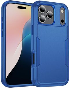 Mobigear Ultra Tough iPhone 18 Pro Plastique rigide Coque arrière Antichoc - Bleu marine