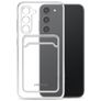 Mobilize Gelly Card Coque Transparente Samsung Galaxy S23 Plus Coque arrière en TPU Souple avec Porte-Cartes - Transparent